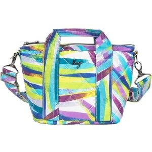 Lug | VGUC Dory Mini Crossbody Bag Brushstrokes Multi Quilted Multi-Pocket